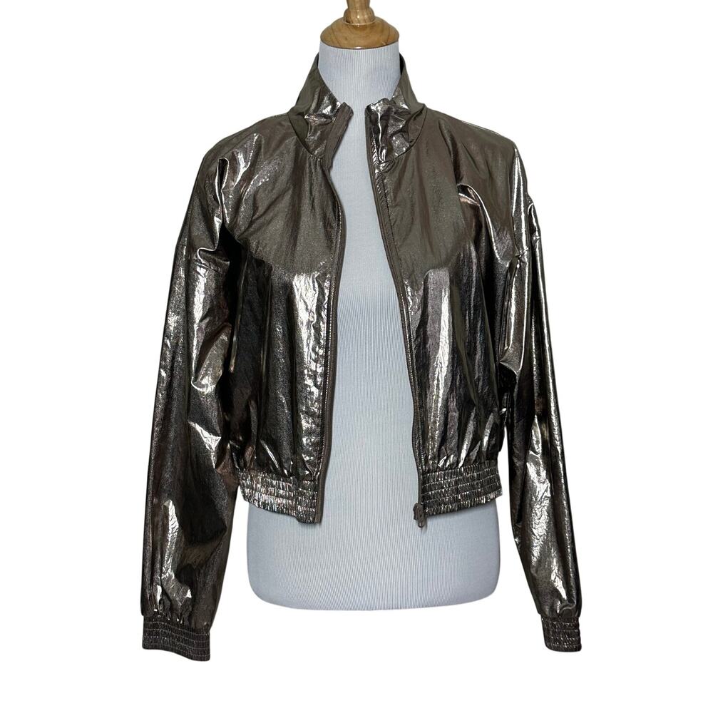Victoria Secret Sport Metallic Bomber Jacket Sz S